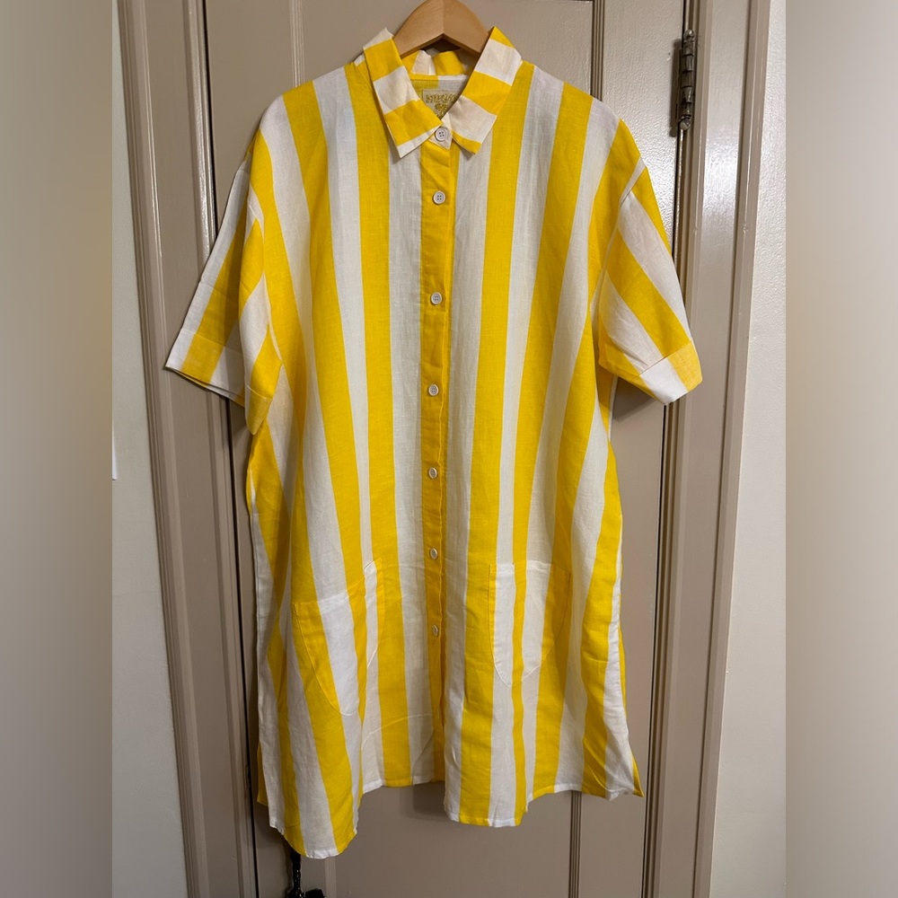 Hugo Loves Tiki Yellow Cabana Dress